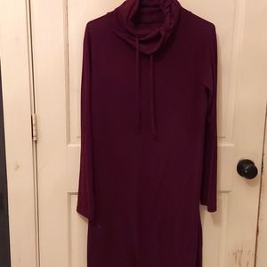 Long sleeve cowl neck dress